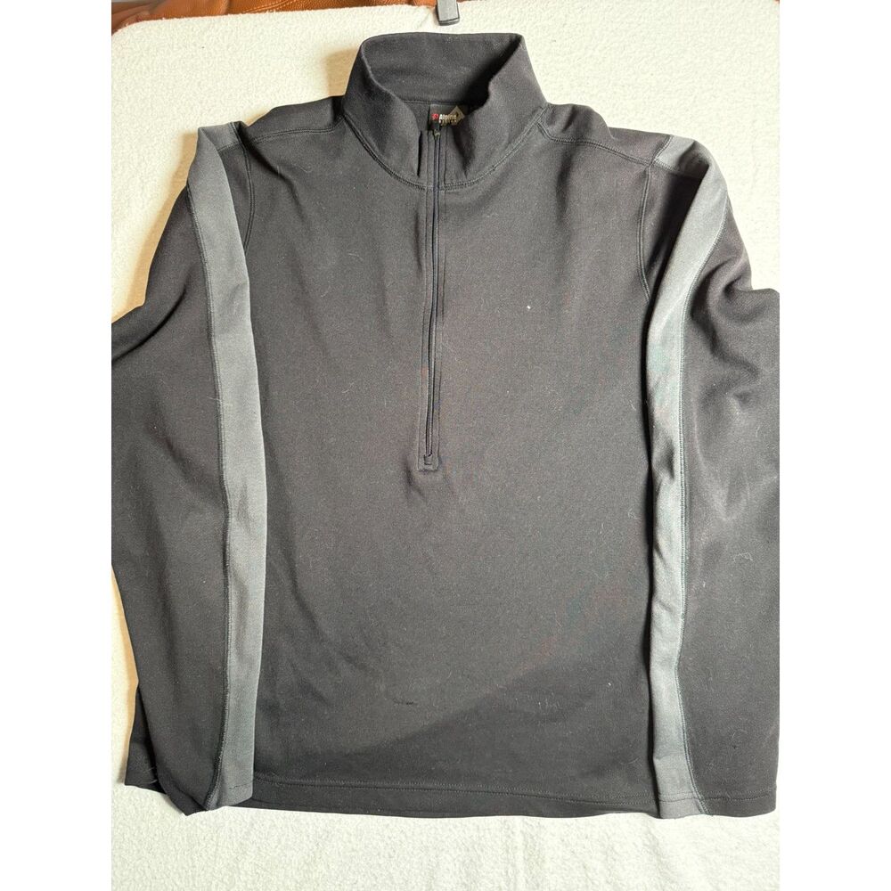 Alpine Design Men's Half-Zip Fleece Jacket Size XL Black / Grey Knit Heavy